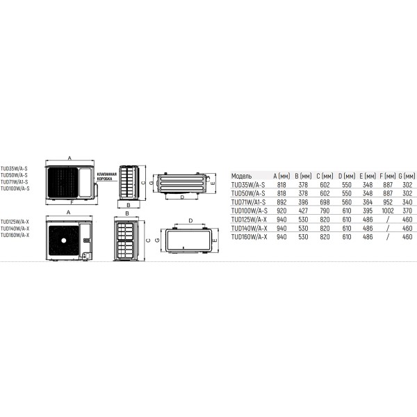 Tosot TUD50T/A-S/TUD50W/A-S