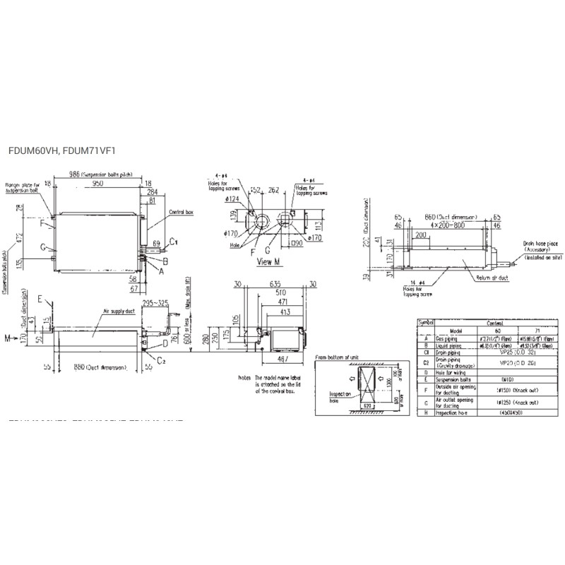 Mitsubishi Heavy FDUM71VF1(H)/FDC71VNX