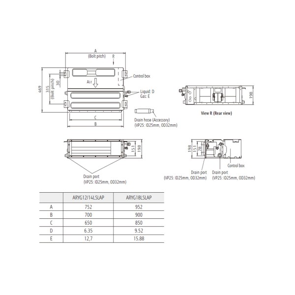 Fujitsu ARYG18LSLAP/AOYG18LALL