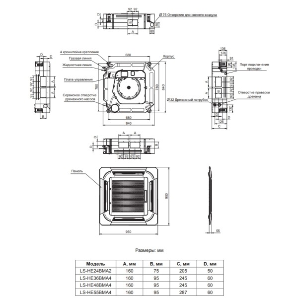 Lessar LS-HE55BMA4/LU-HE55UMA4/LZ-B4KBA
