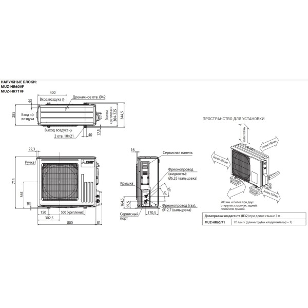 Кондиционер сплит-система Mitsubishi Electric Classic Inverter MSZ-HR71VFK/MUZ-HR71VF