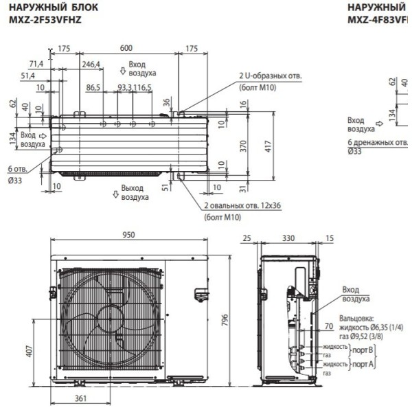 Наружный блок мультисплит-системы Mitsubishi Electric MXZ-2F53VFHZ