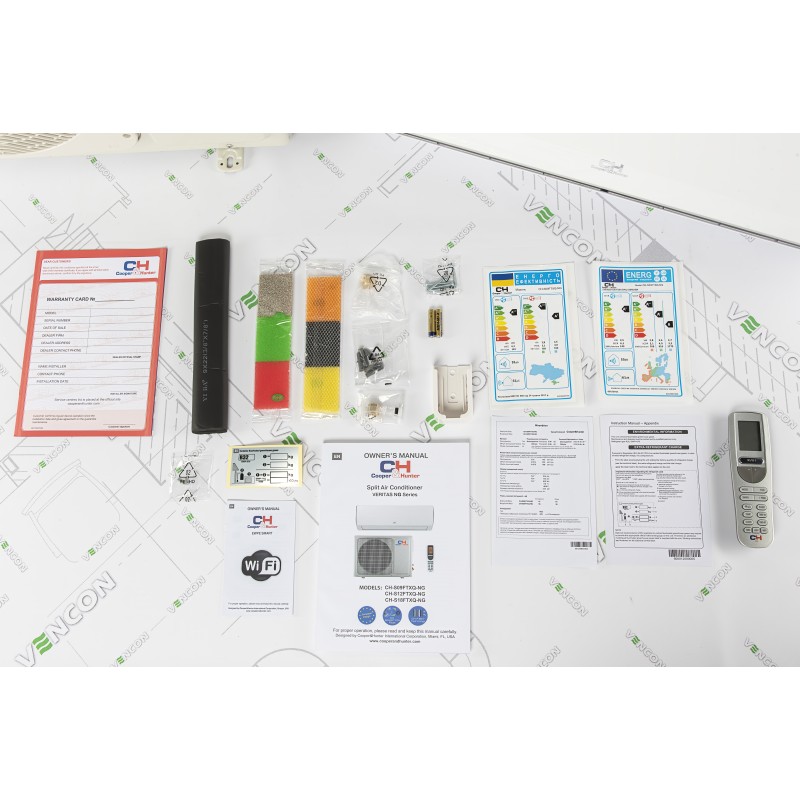 Кондиционер сплит-система Cooper&Hunter Veritas NG CH-S09FTXQ-NG Wi-Fi