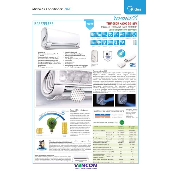 Midea BreezeleSS+ FA-09N8D6-I/FA-09N8D6-O