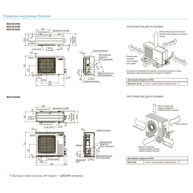Кондиционер сплит-система Mitsubishi Electric Design Inverter MSZ-EF35VGKS/MUZ-EF35VG