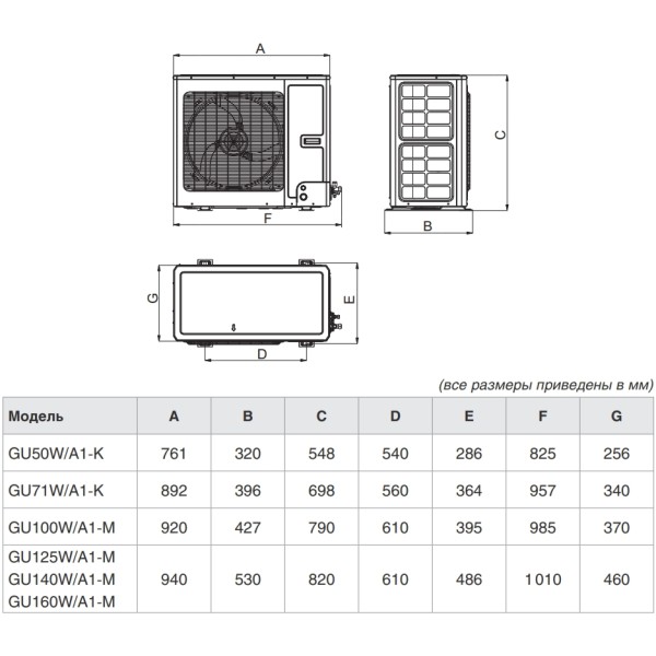Gree GU85PS/A1-K/GU85W/A1-K