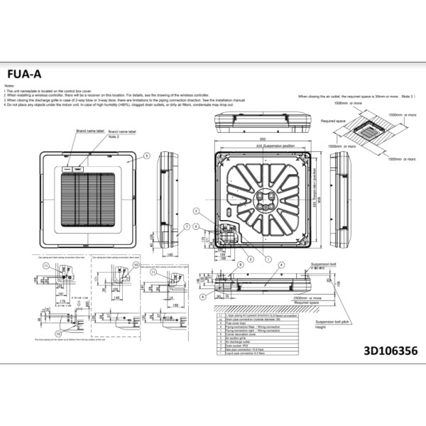 Daikin FUA100A/RZAG100NY1
