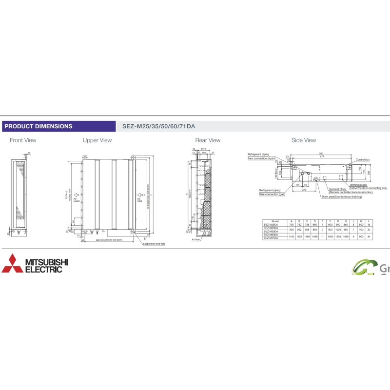 Кондиционер сплит-система Mitsubishi Electric SEZ-M60DA/SUZ-KA60VA