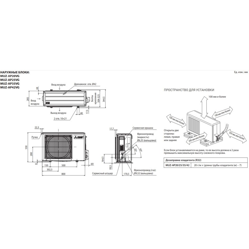Mitsubishi Electric Standard Inverter MSZ-AP20VGK/MUZ-AP20VG