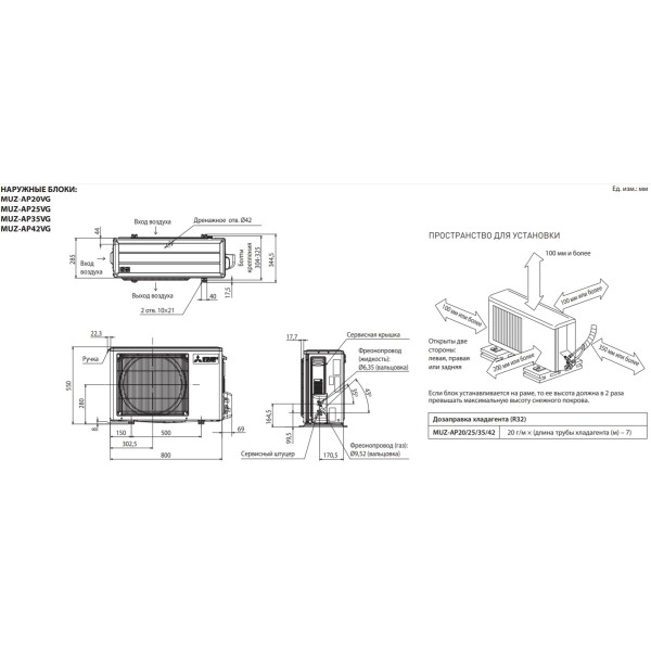 Mitsubishi Electric Standard Inverter MSZ-AP20VGK/MUZ-AP20VG