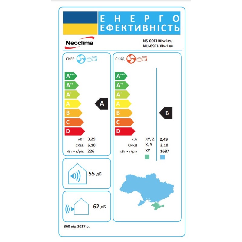 Кондиционер сплит-система Neoclima Therminator 3.2 EU NS-09EHXIw1eu/NU-09EHXIw1eu