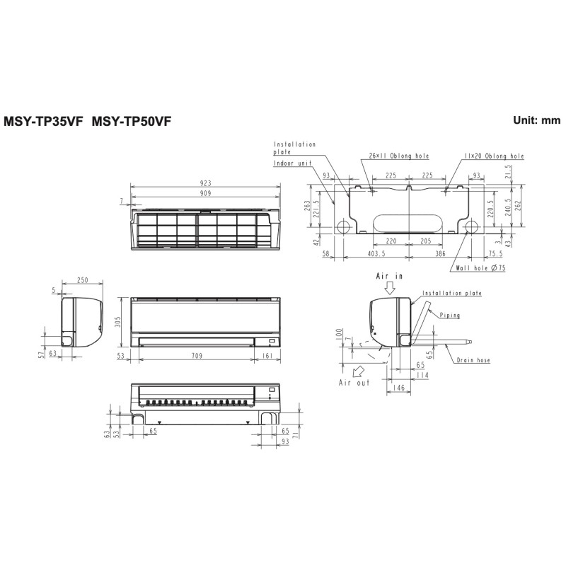 Кондиционер сплит-система Mitsubishi Electric Inverter MSY-TP35VF/MUY-TP35VF