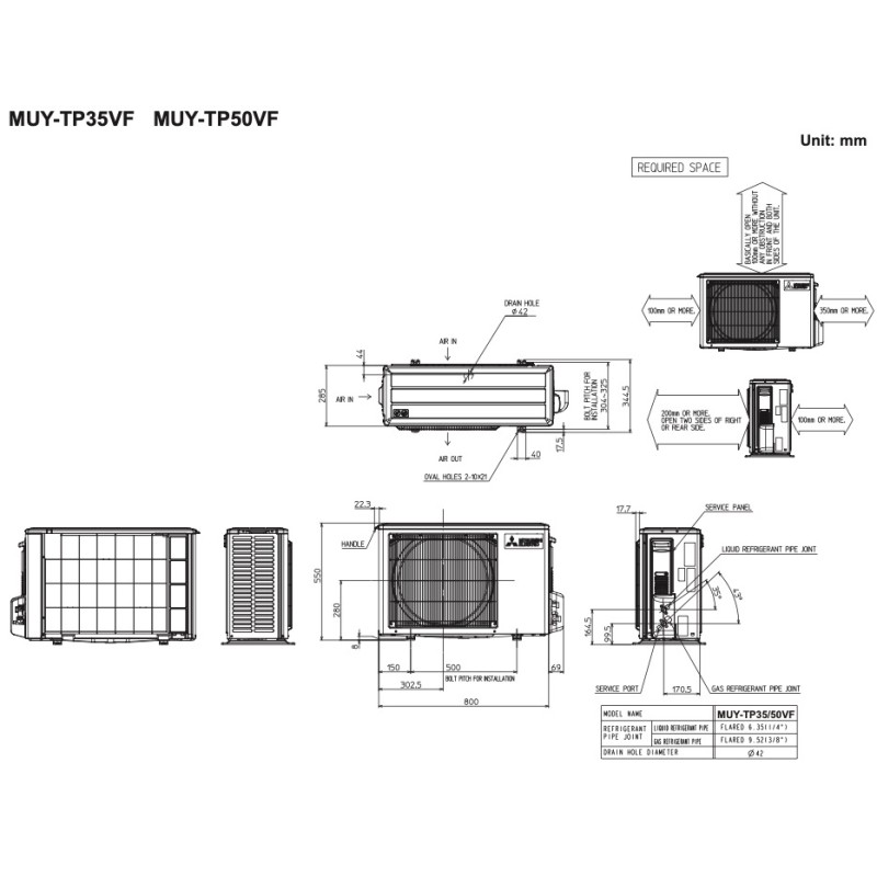 Кондиционер сплит-система Mitsubishi Electric Inverter MSY-TP35VF/MUY-TP35VF