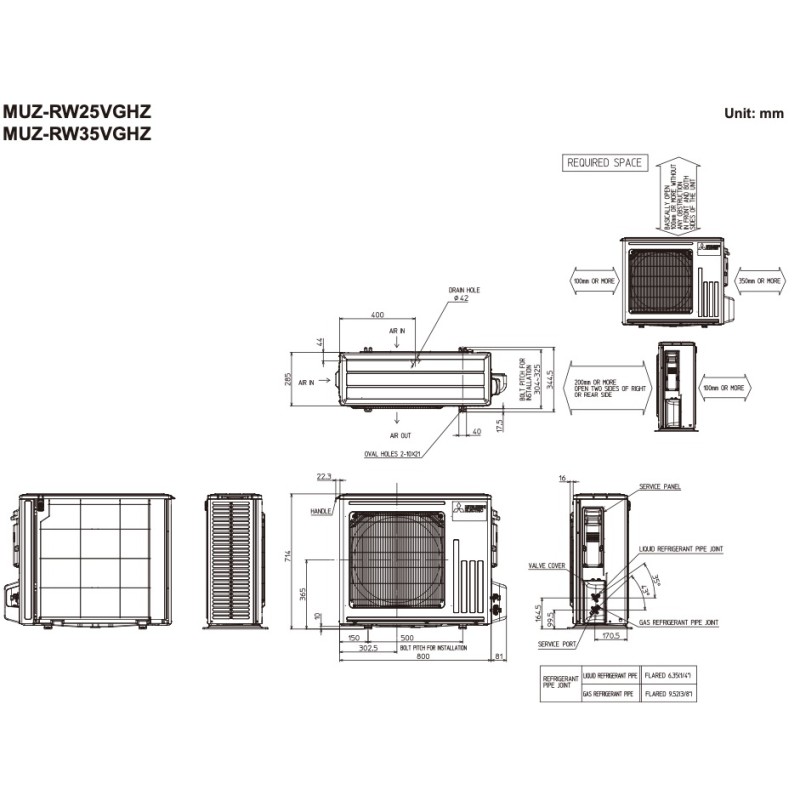 Mitsubishi Electric Deluxe Inverter MSZ-RW35VG/MUZ-RW35VGHZ