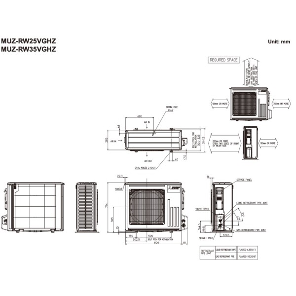 Mitsubishi Electric Deluxe Inverter MSZ-RW35VG/MUZ-RW35VGHZ