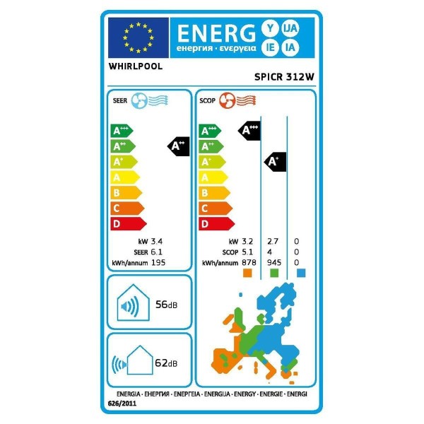 Кондиционер сплит-система Whirlpool SPICR 312W