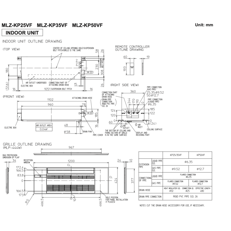 Внутрішній блок мультиспліт-системи Mitsubishi Electric MLZ-KP50VF