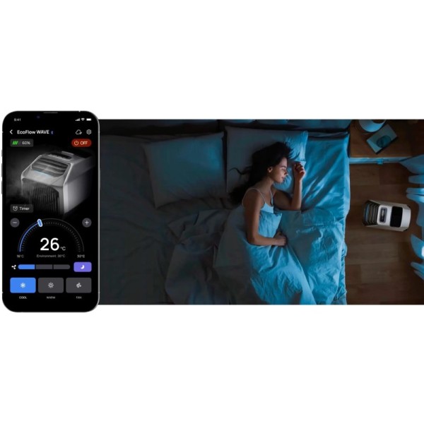 Мобільний кондиціонер EcoFlow Wave 2 з акумулятором