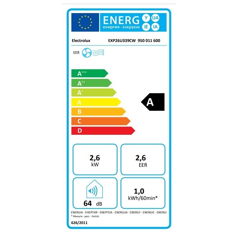 Мобільний кондиціонер Electrolux EXP26U339CW