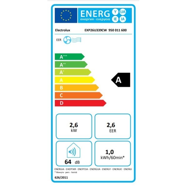 Мобільний кондиціонер Electrolux EXP26U339CW