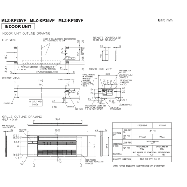 Внутрішній блок мультиспліт-системи Mitsubishi Electric MLZ-KP25VF