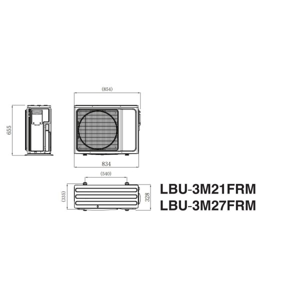 Зовнішній блок мультиспліт-системи Leberg Multi R32 LBU-3M27FRM