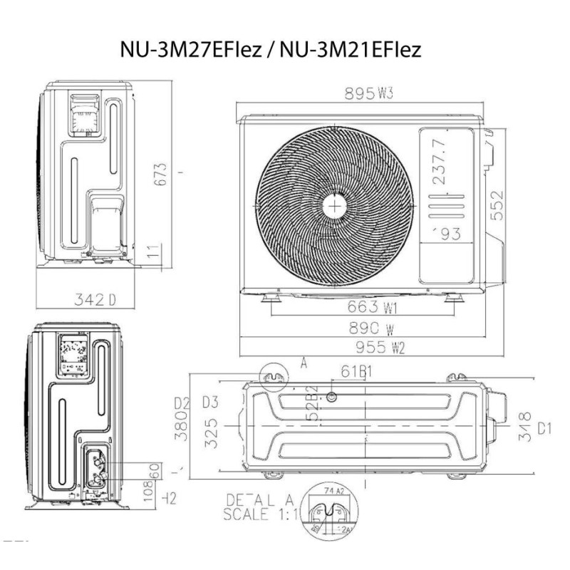 Зовнішній блок мультиспліт-системи Neoclima NU-3M27EFIez