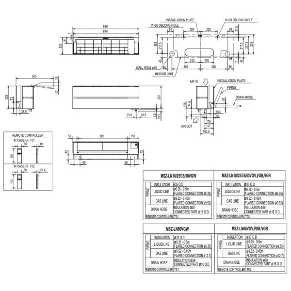 Внутрішній блок мультиспліт-системи Mitsubishi Electric MSZ-LN60VGB
