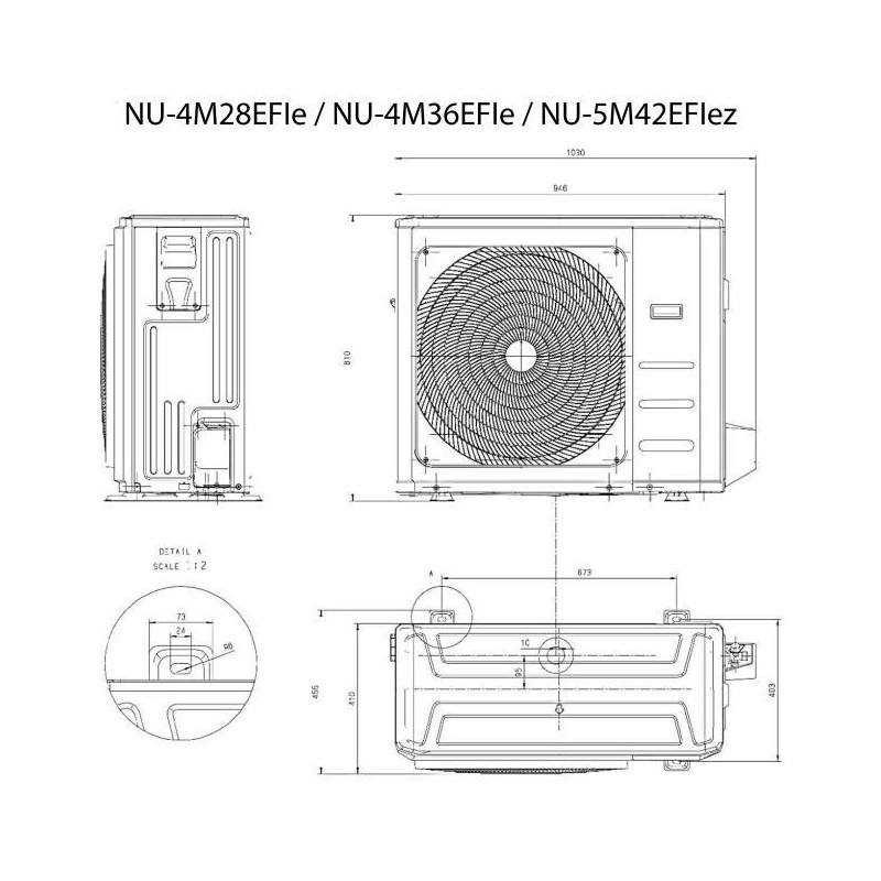 Зовнішній блок мультиспліт-системи Neoclima NU-5M42EFIez