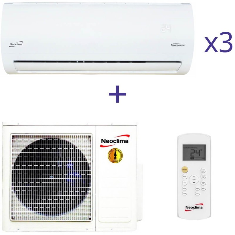 Комплект мультиспліт системи Neoclima NU-3M27AFIe+NS-12MEIw+NS-07MEIw*2шт.