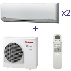 Комплект мультиспліт системи Toshiba RAS-M18UAV-E+RAS-B10N3KV2-E1+RAS-B13N3KV2-Е1
