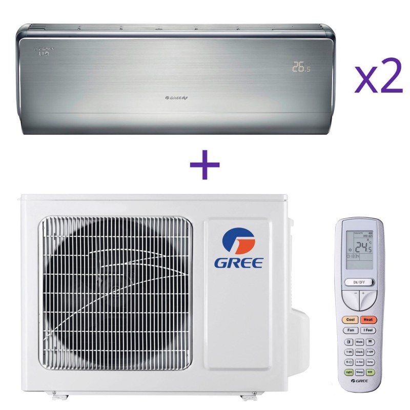 Комплект мультисплит системы Gree Free Match R32 GWHD(18)NK6NO + GWH(09)UB-K6DNA4A/I (U-CROWN R32)*2шт.