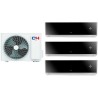 Комплект мульти-спліт системи Cooper&Hunter Supreme Continental Black/Siver Multi 24 (9+9+9)
