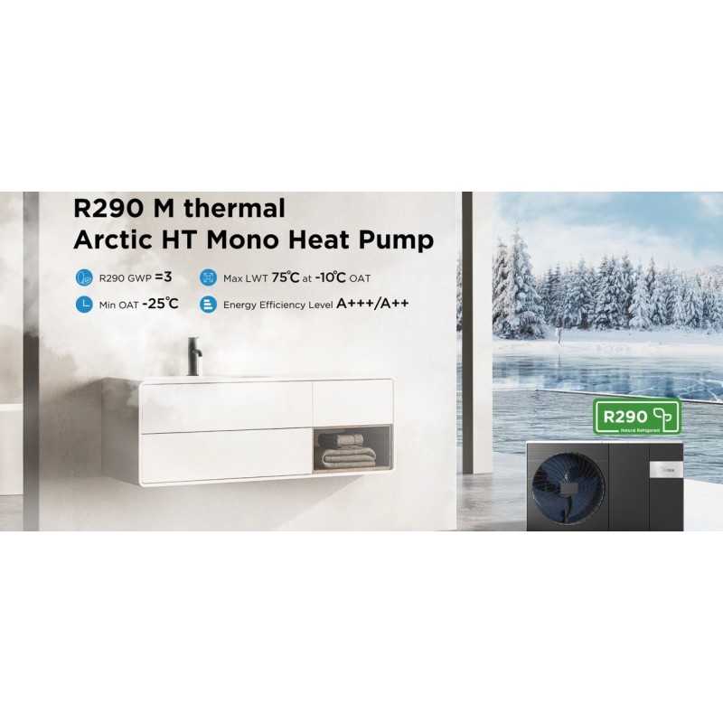 Тепловий насос Romstal EcoHeat 500, R290, 12 kW, 380В (81PC1035)