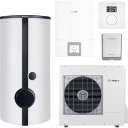 Тепловий насос Bosch Compress 3400i AWES 10, водонагрівач SMH390.1, система керування CR10, комунікаціний модуль K30