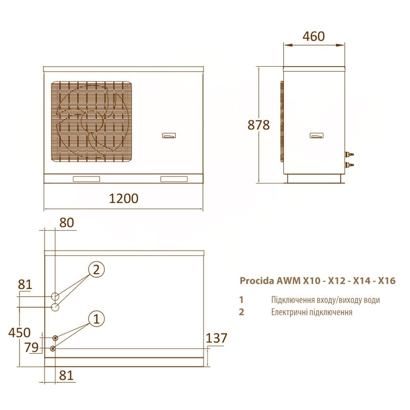 Тепловий насос Fondital Procida AWM T16 (DPBU2TAW16)
