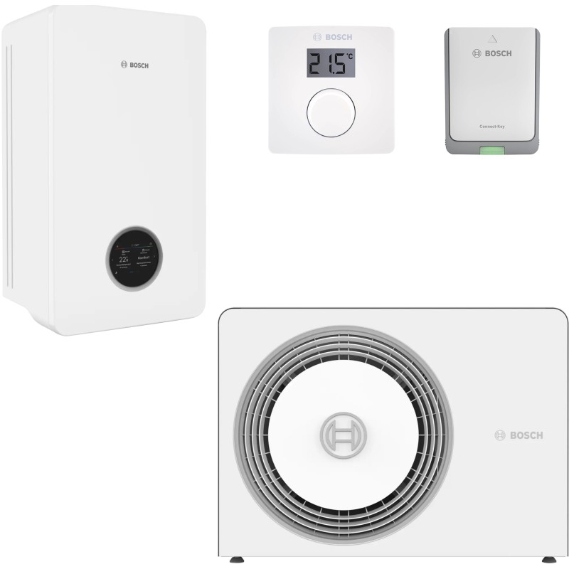 Тепловий насос Bosch Compress 5800i AWE 12, система керування CR10, комунікаціний модуль K30