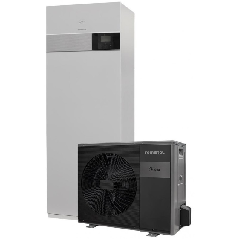 Тепловий насос Romstal EcoHeat 500, 16 kW, 380, з вбудованим баком ГВП 240л, R32, -25, WI-FI (81PC1028)
