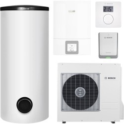 Тепловой насос Bosch Compress 3400i AWES 10, водонагреватель SH290 RW, система управления CR10, коммуникационный модуль K30