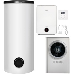 Тепловой насос Bosch Compress 7000i AWB 9, водонагреватель SH290 RW, система управления CR10