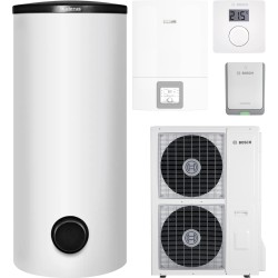 Тепловой насос Bosch Compress 3400i AWES 14, водонагреватель SH450 RW, система управления CR10, коммуникационный модуль K30