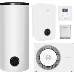Тепловой насос Bosch Compress 5800i AWE 10, водонагреватель SH290 RW, система управления CR10, коммуникационный модуль K30