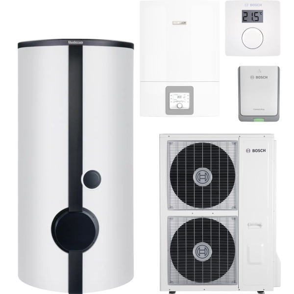 Тепловой насос Bosch Compress 3400i AWES 14, водонагреватель SMH490.1, система управления CR10, коммуникационный модуль K30