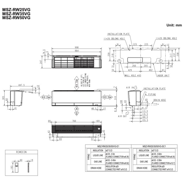 Внутрішній блок мультиспліт-системи Mitsubishi Electric MSZ-RW50VG