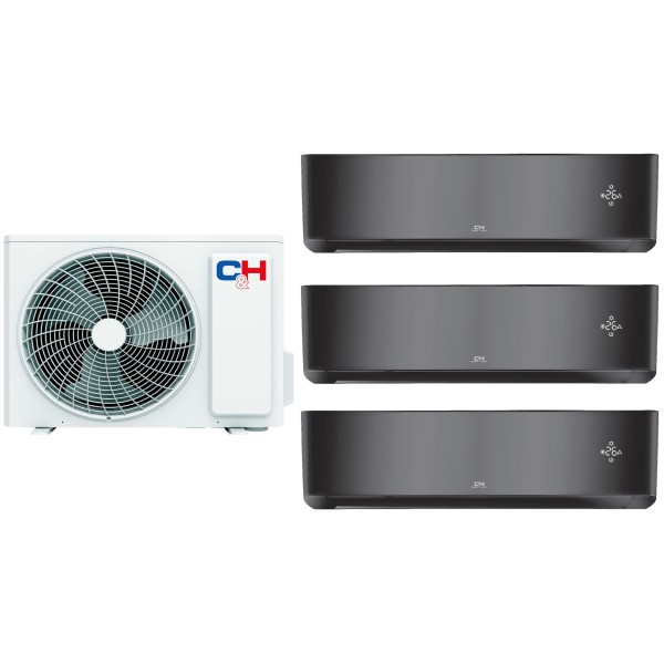 Комплект мульти-спліт системи Cooper&Hunter Supreme Continental Black Multi 24 (9+9+9)