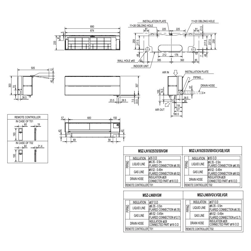 Внутрішній блок мультиспліт-системи Mitsubishi Electric MSZ-LN18VGB