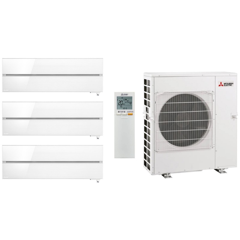 Комплект мульти-спліт системи Mitsubishi Electric Premium Hyper Heating White Multi 83 (9+9+12)
