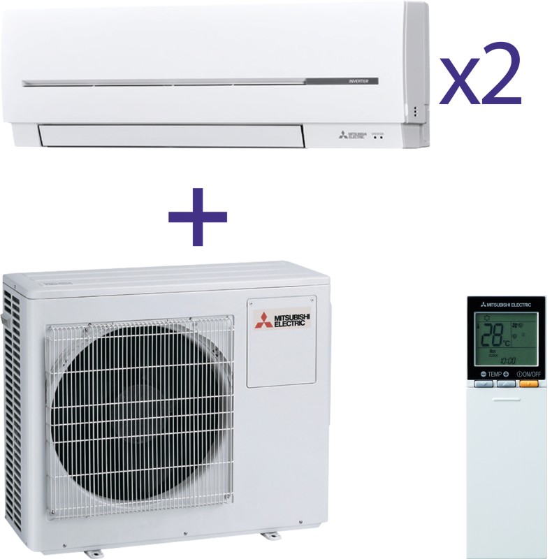 Комплект мультиспліт системи Mitsubishi Electric MXZ-2D53VA+MSZ-SF15VA+MSZ-SF35VE