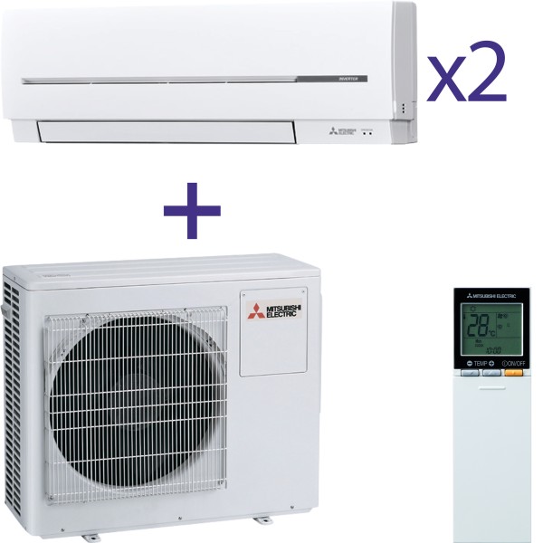 Комплект мультиспліт системи Mitsubishi Electric MXZ-2D42VA+MSZ-SF20VA+MSZ-SF25VE
