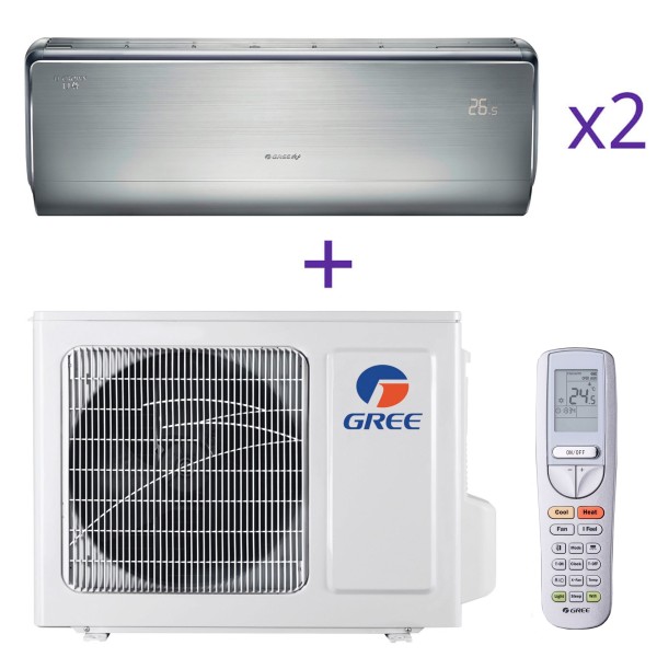 Комплект мультисплит системы Gree Free Match R32 GWHD(18)NK6NO + GWH(09)UB-K6DNA4A/I (U-CROWN R32)*2шт.